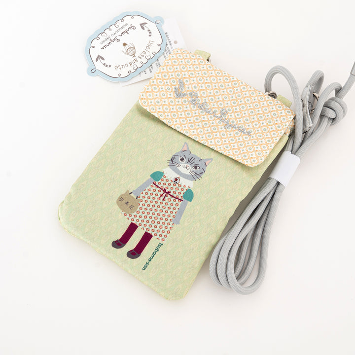 Kusuguru Japan Cat 3-Way Phone Pouch & Crossbody Bag
