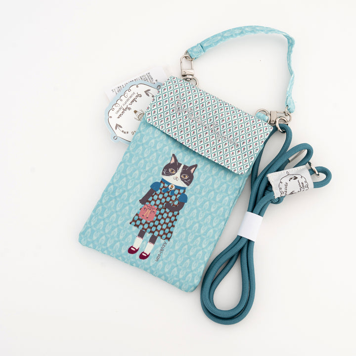 Kusuguru Japan Cat 3-Way Phone Pouch & Crossbody Bag