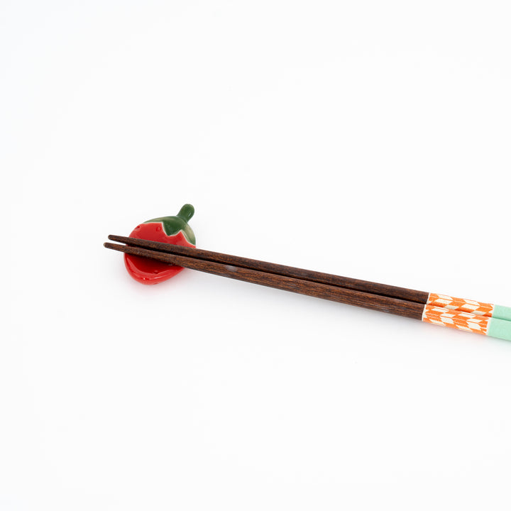 Japanese Strawberry Chopstick Rest – Mino Ware Porcelain