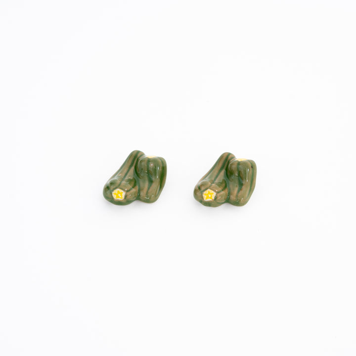 Japanese Mino Ware Green Pepper Chopstick Rest – Handmade Porcelain Tableware