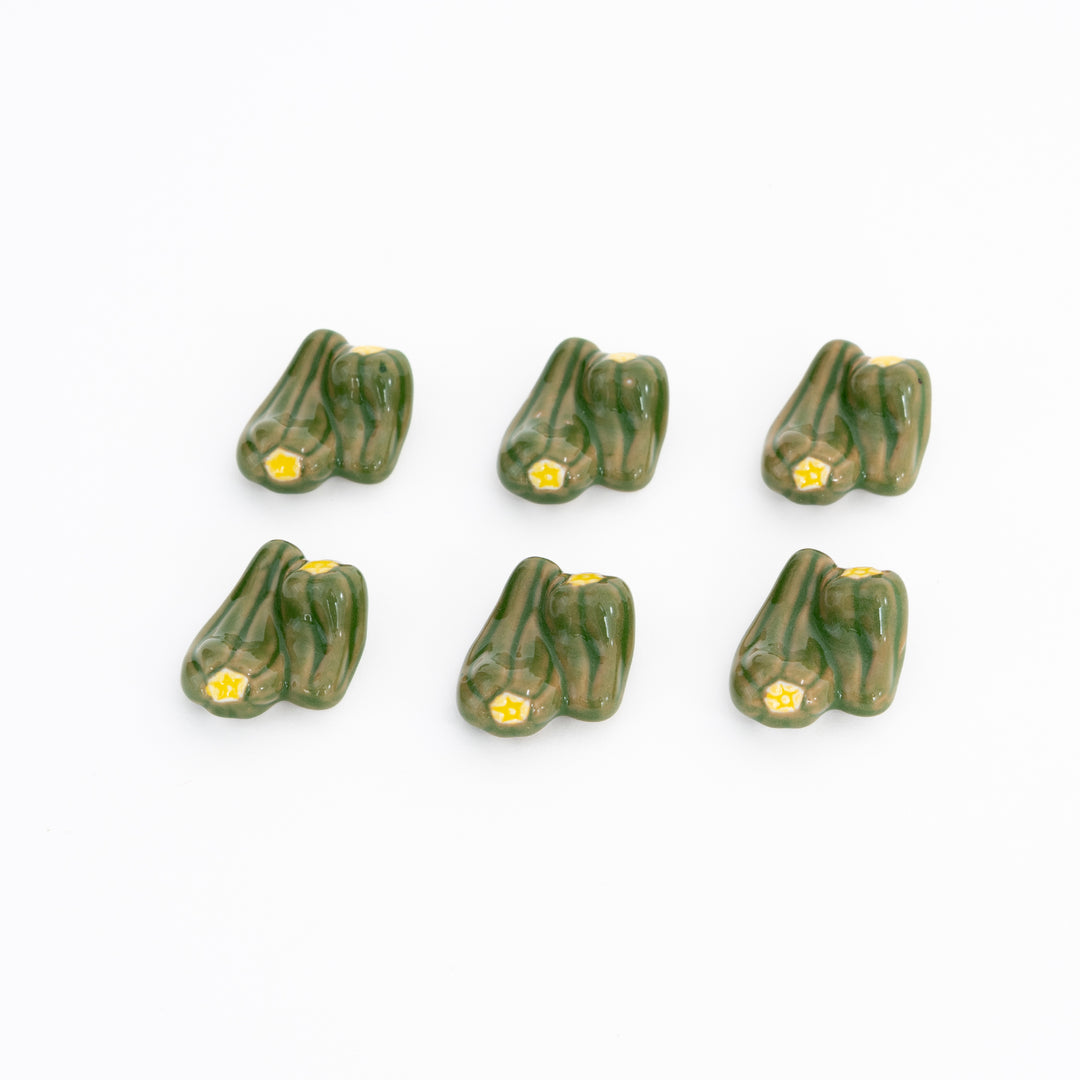 Japanese Mino Ware Green Pepper Chopstick Rest – Handmade Porcelain Tableware