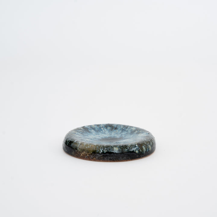 Shigaraki Blue Glaze Flat Plate – Omakase Presentation Dish