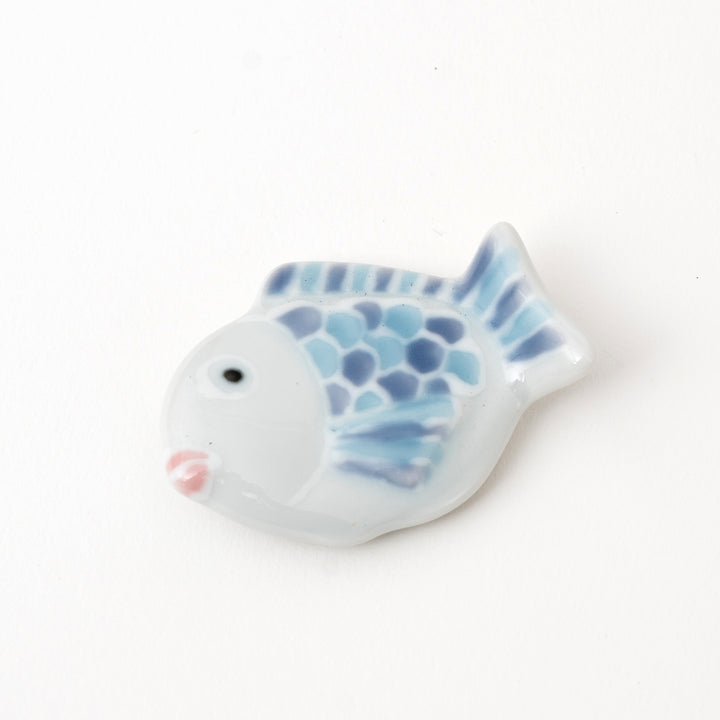 Cute Fish Chopstick Rest – Handpainted Japanese Porcelain, 3 Colors