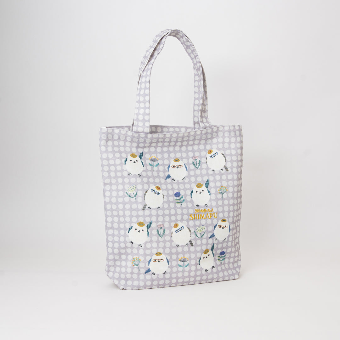 Kusuguru Japan Shimapu Bird Embroidered Large Shoulder Tote Bag
