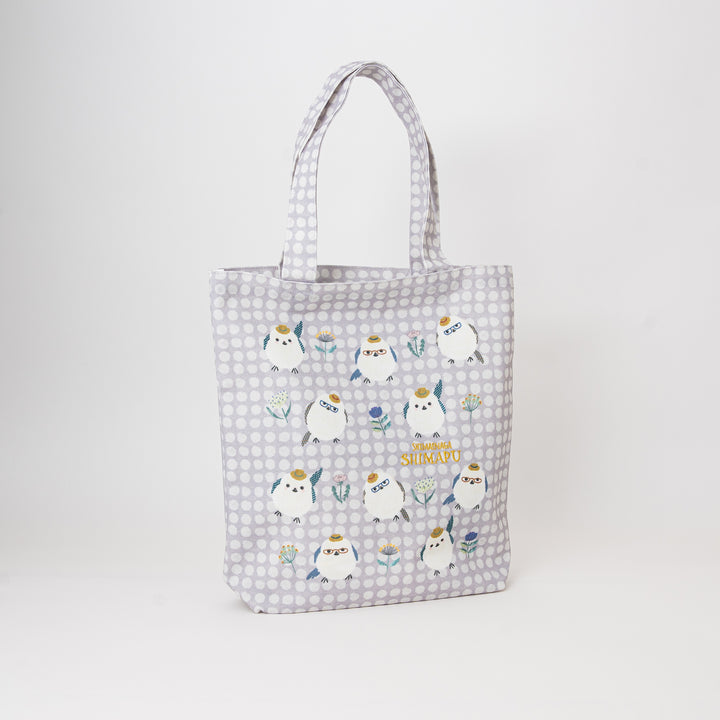 Kusuguru Japan Shimapu Bird Embroidered Large Shoulder Tote Bag