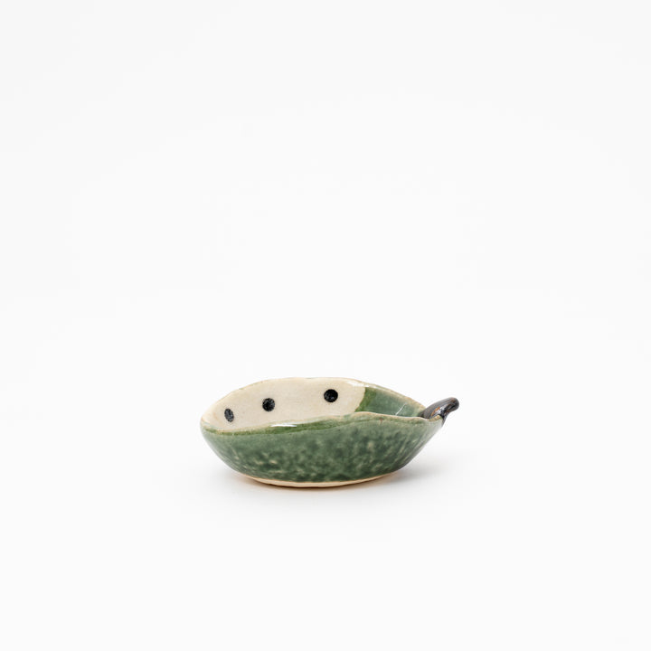 Handmade Oribe Small Kobachi Bowl with Handle