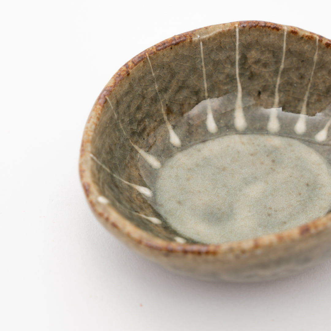 Handmade Olive Green Small Kobachi Bowl with Handle