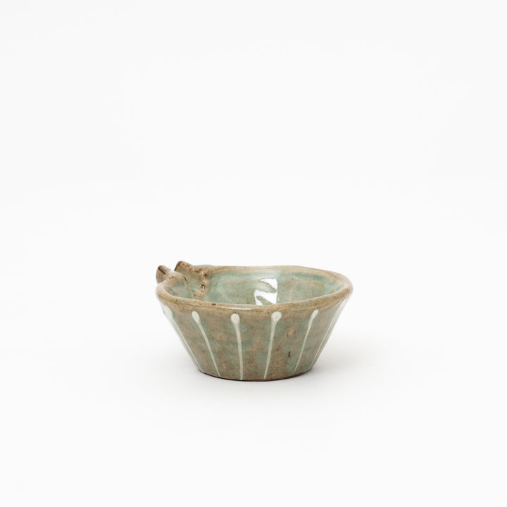 Handmade Olive Green Katakuchi Dip Bowl