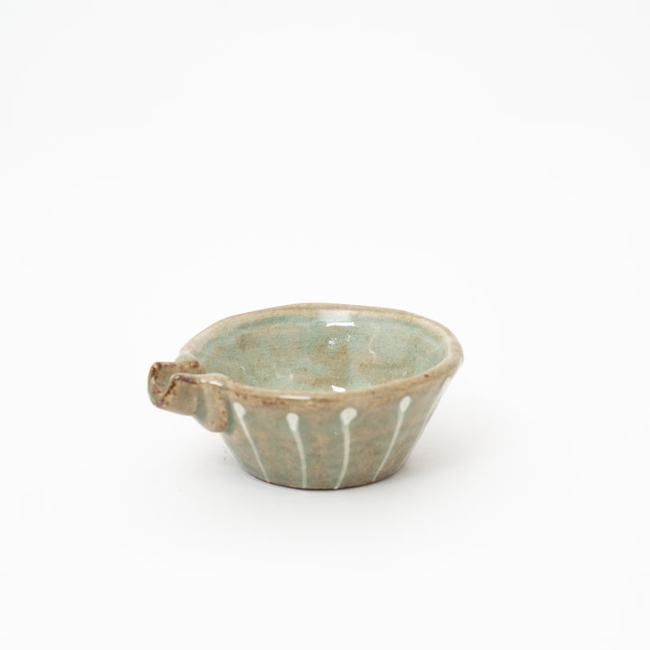 Handmade Olive Green Katakuchi Dip Bowl