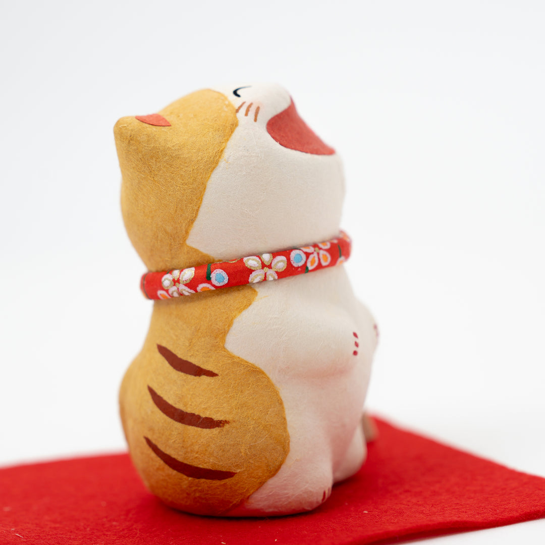 Japanese washi paper big laughing cat ornament