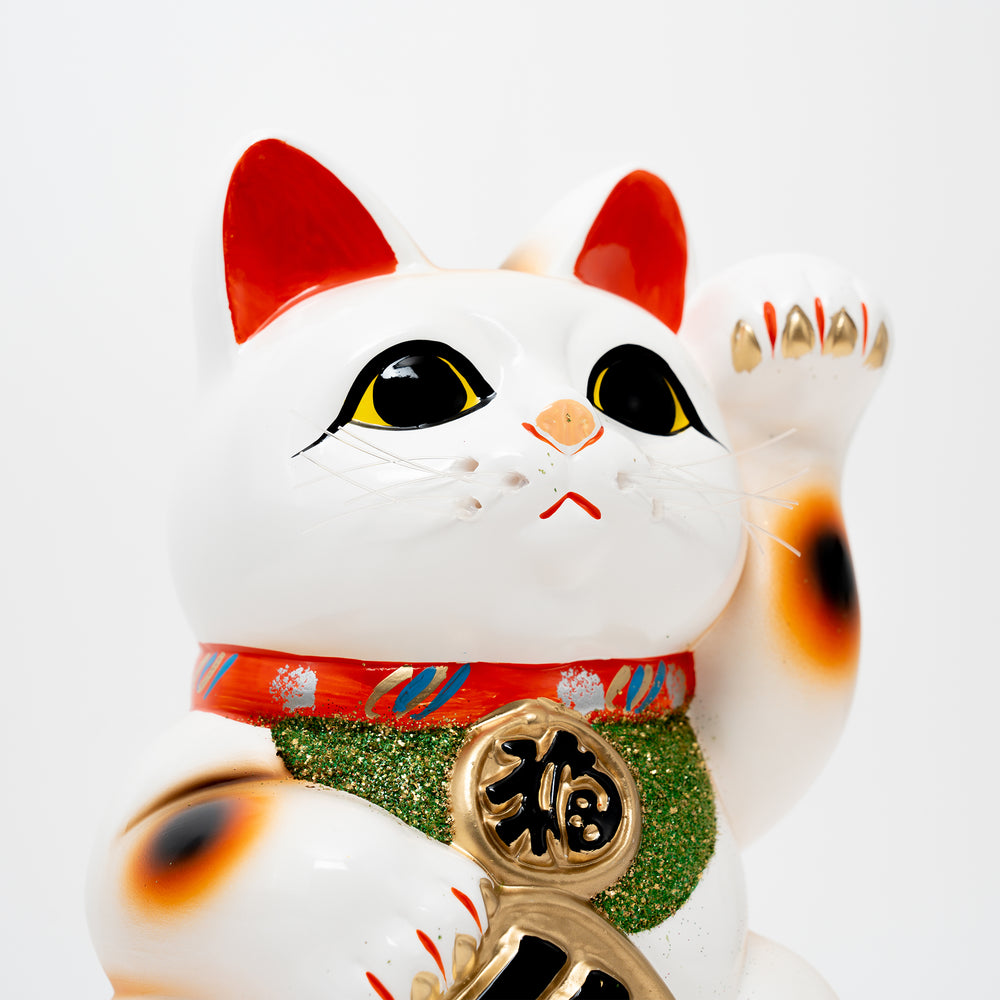 Tokoname ware Maneki Neko lucky cat made in Japan large ceramic figure 33cm
