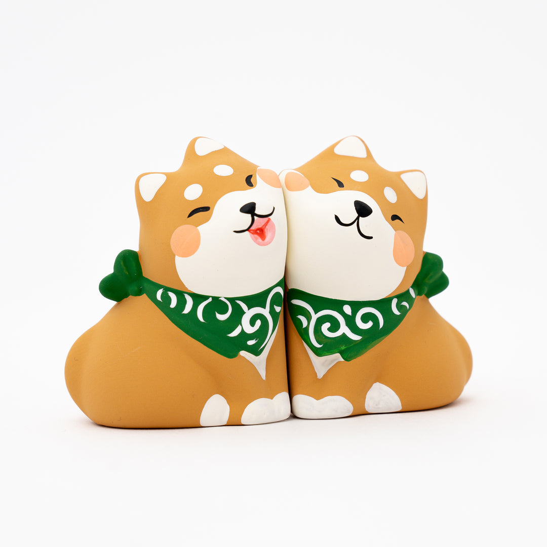Ceramic Cute Mini Shiba Dog Figurine