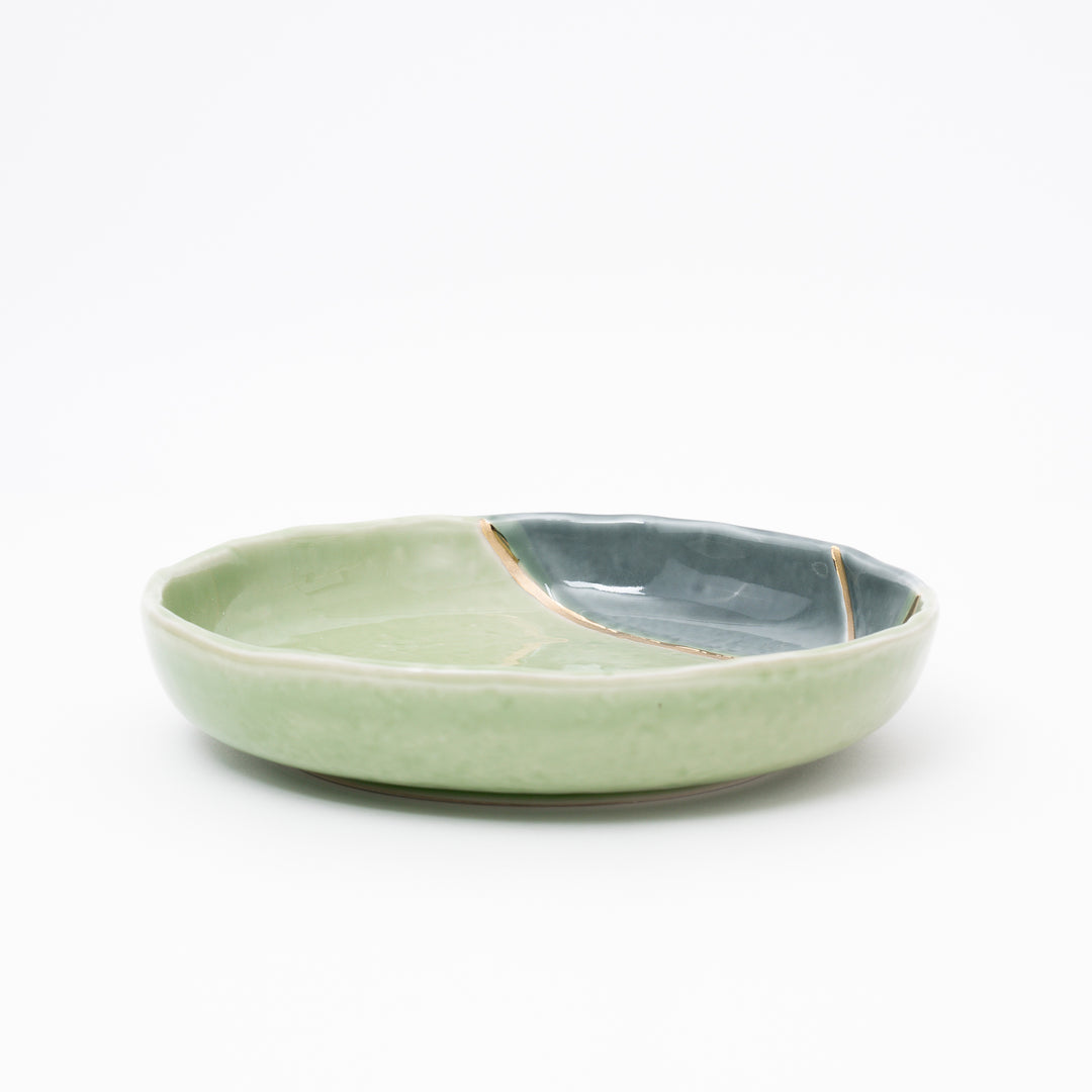 Golden Line Celadon Shallow Bowl