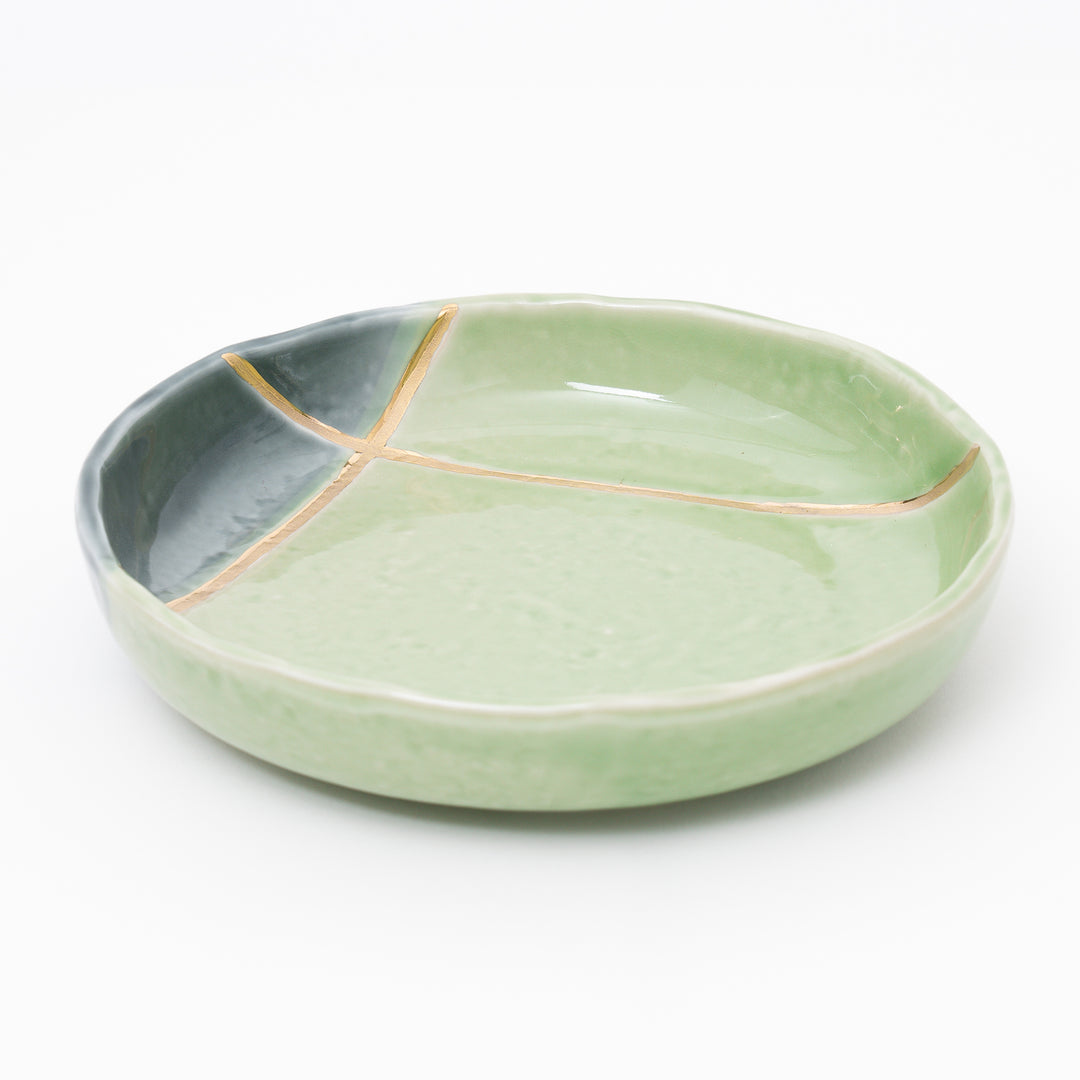 Golden Line Celadon Shallow Bowl