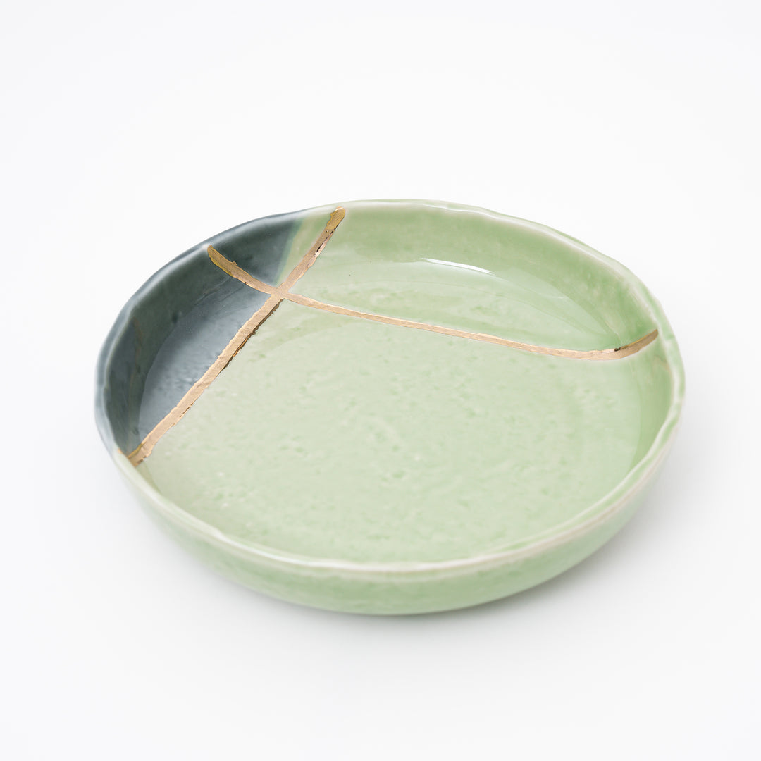 Golden Line Celadon Shallow Bowl