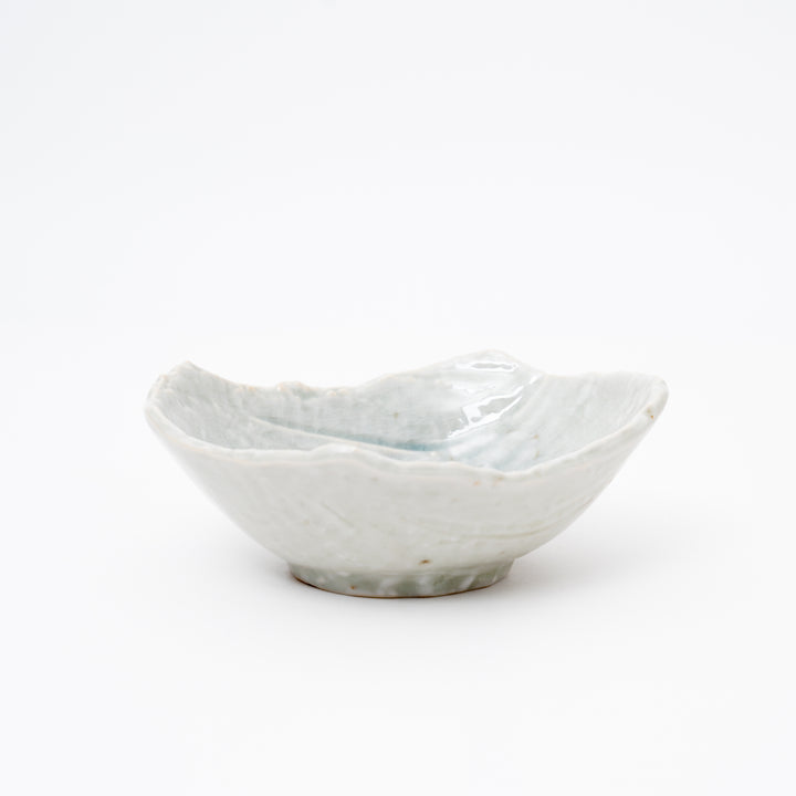 Lake Green Crackle Glaze Irregular Appetizer Bowl