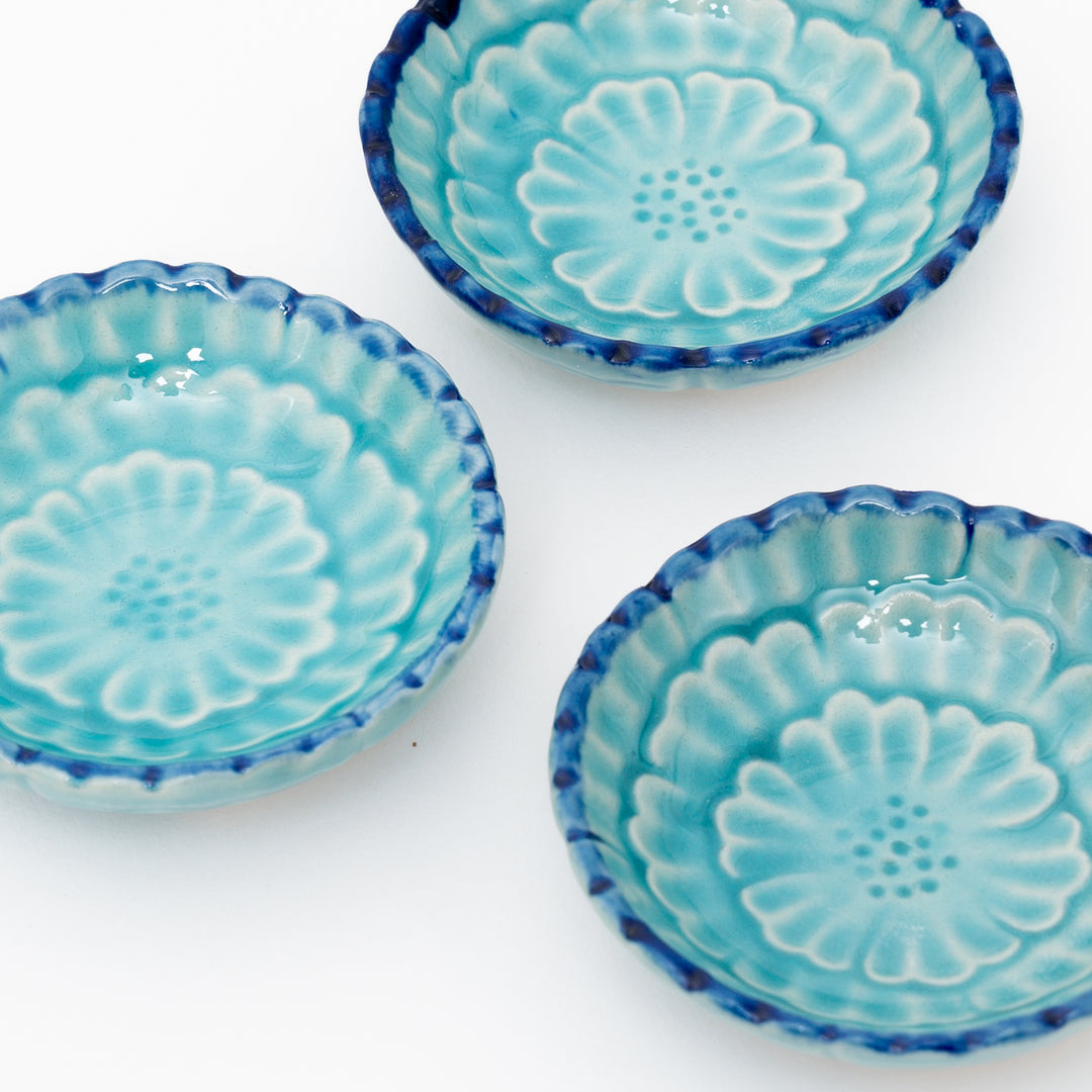 Handmade Blue Floral Mini Dish