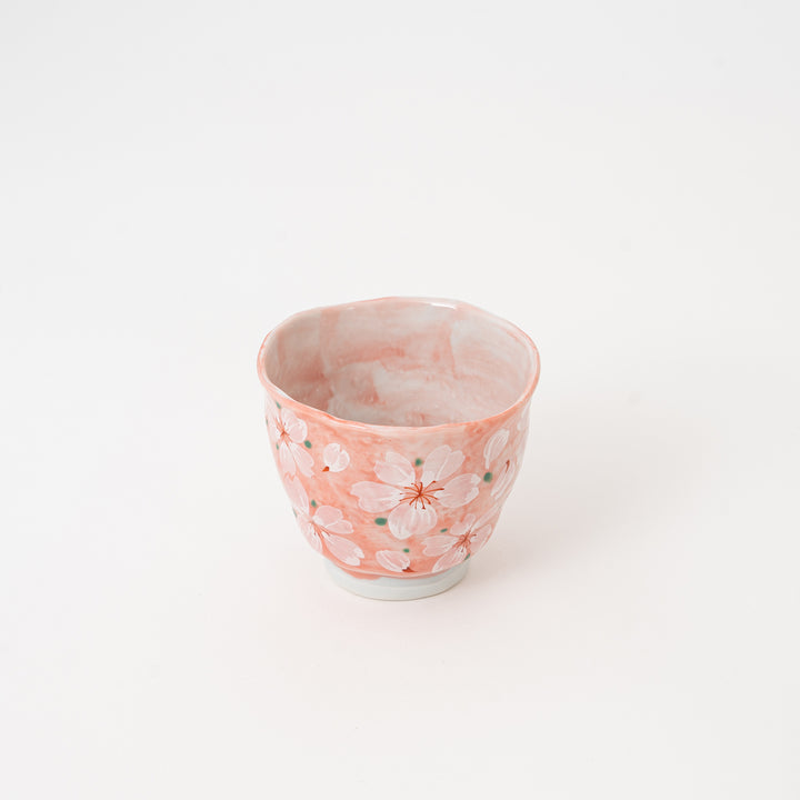 Handmade Pink Sakura Yunomi Tea Cup