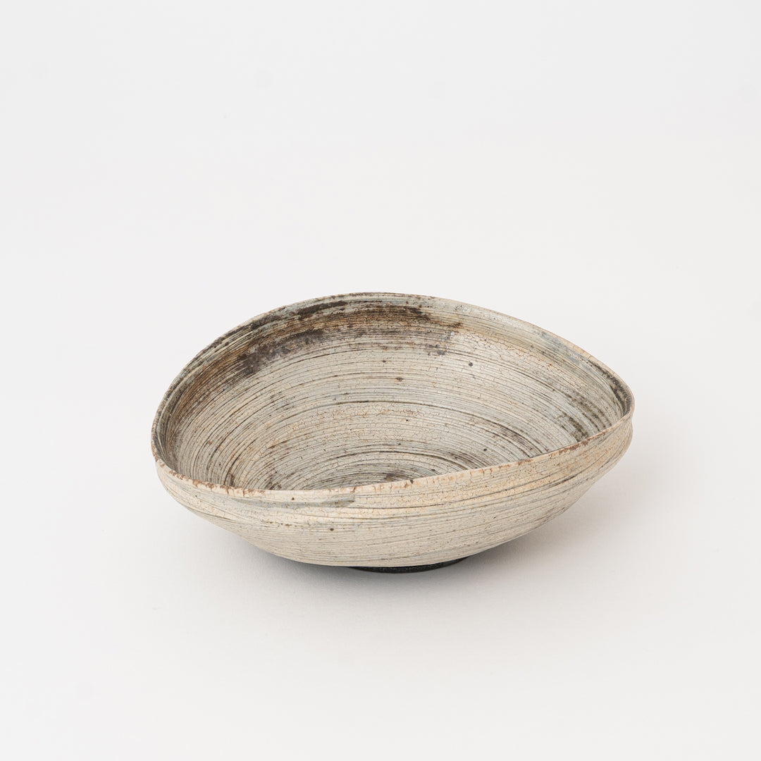 Shigaraki Ware Oval Serving Bowl – Japanese Wabi-Sabi Ceramic Bowl, 7.5 Inches