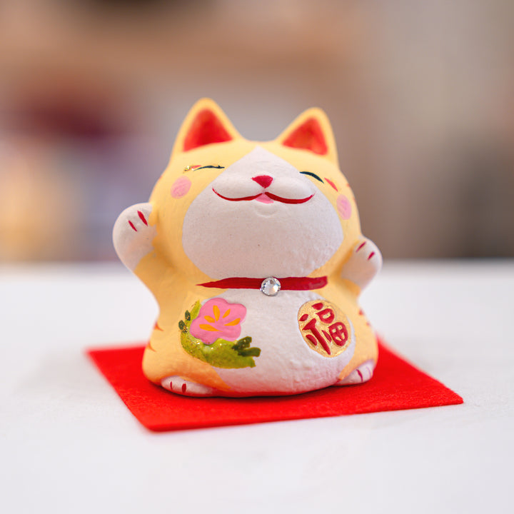 Handmade Cute Ceramic Small Lucky Cat 