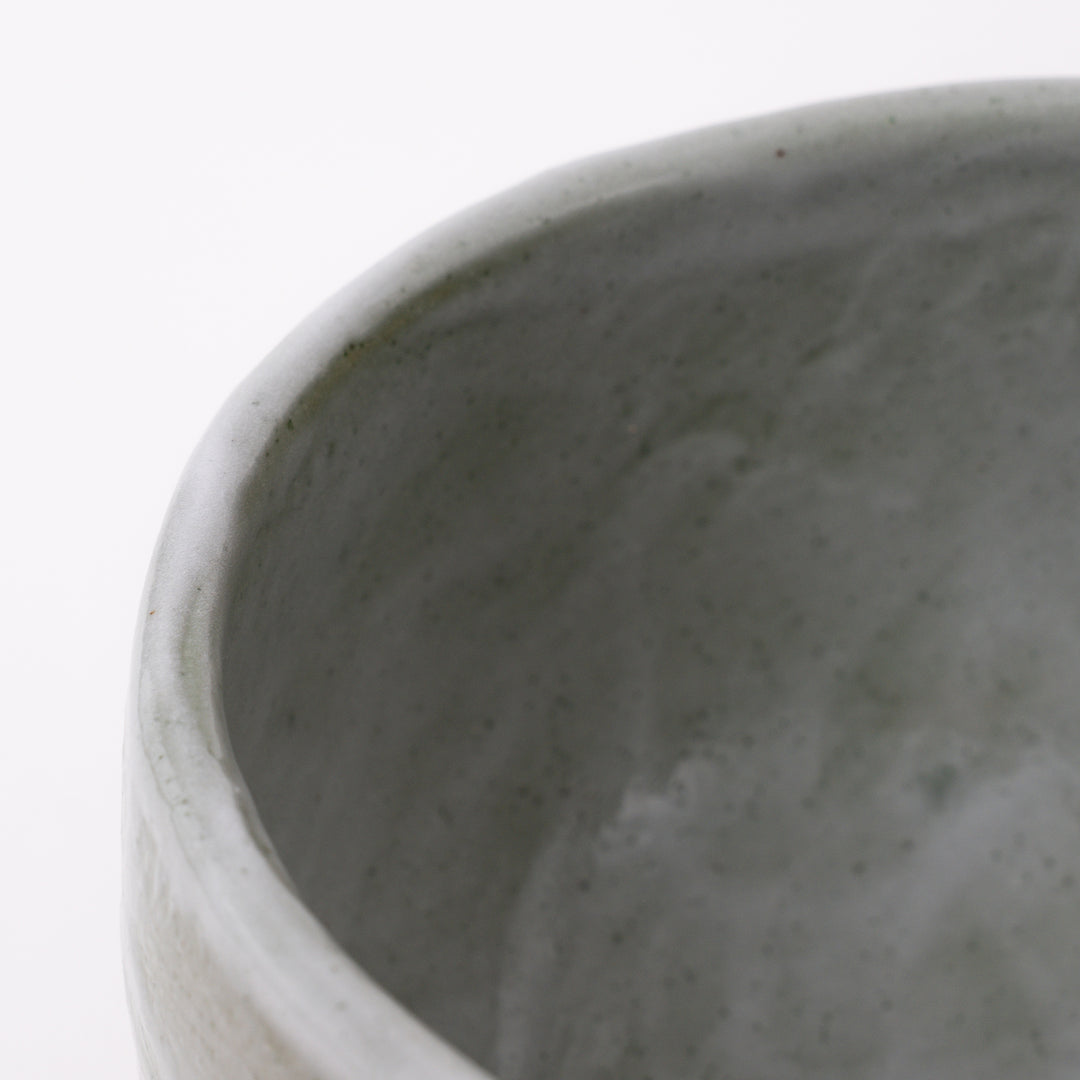 Mino Ware Green Shino Matcha Bowl
