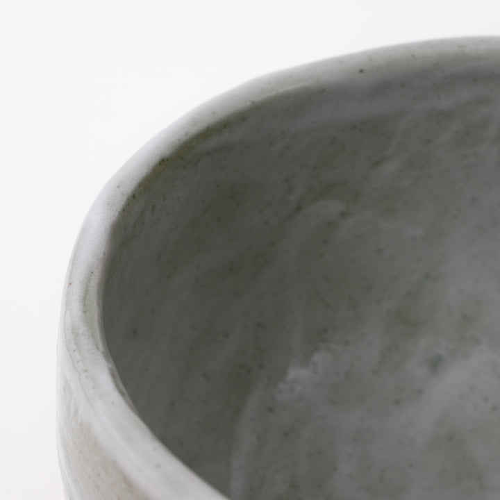 Mino Ware Green Shino Matcha Bowl