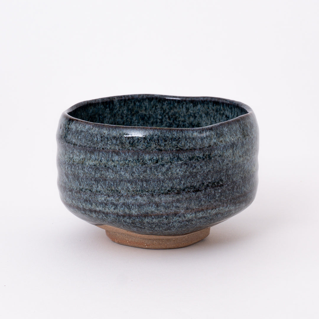 Mino Ware Blue Ash Matcha Bowl