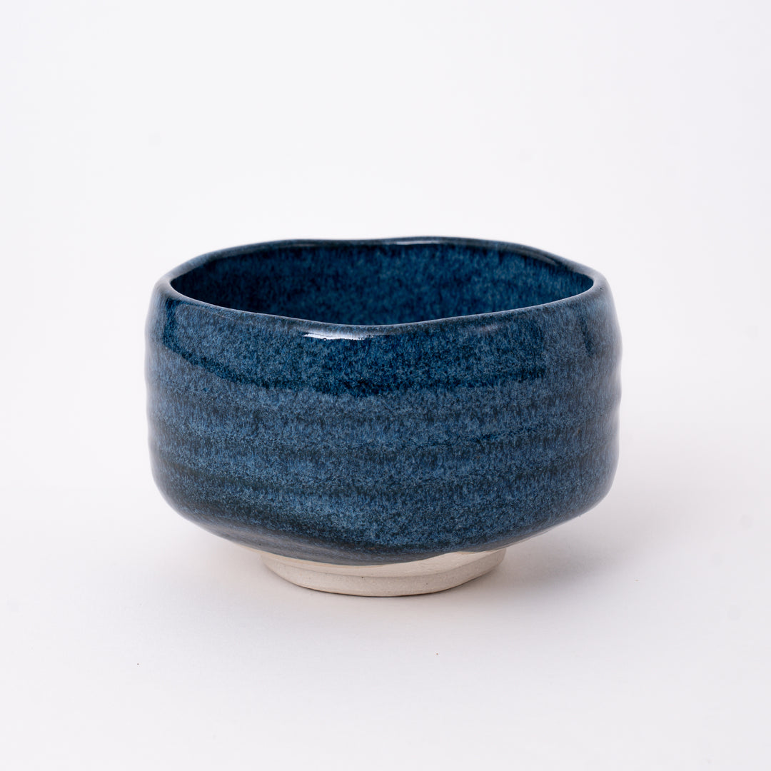 Mino Ware Blue Ruri Glaze Matcha Bowl