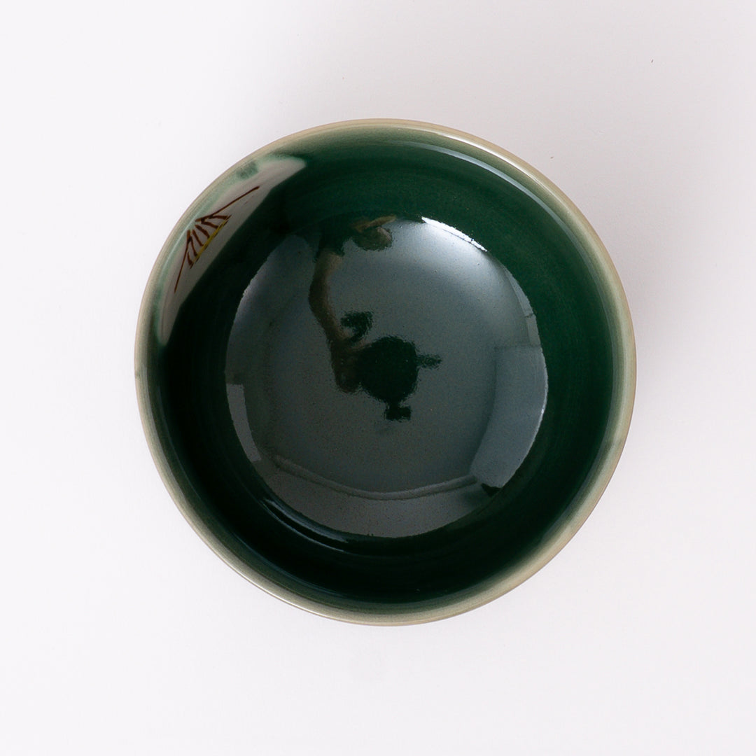 Seto Ware Oribe Camellia Matcha Bowl