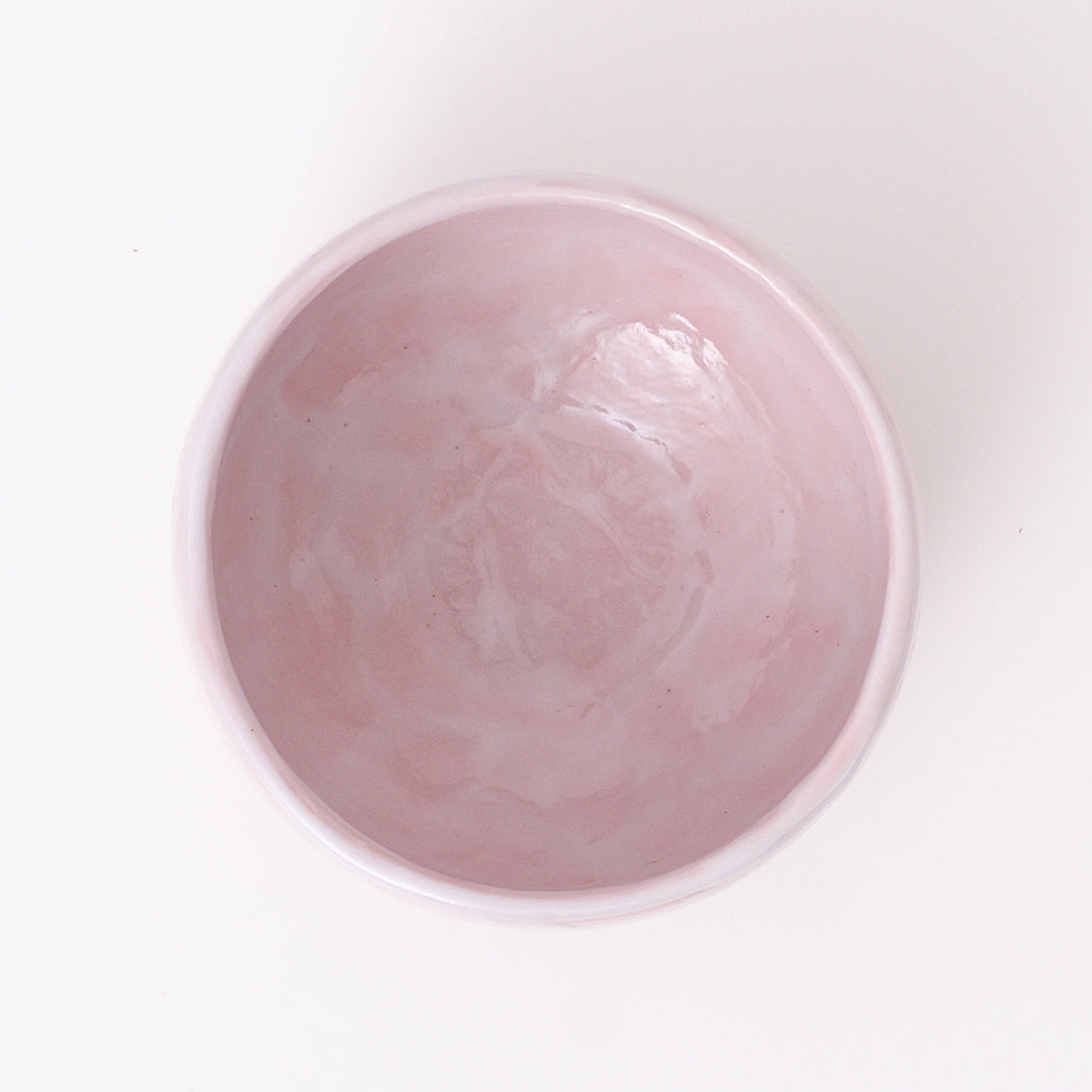 Mino Ware Sakura Pink Shino Matcha Bowl