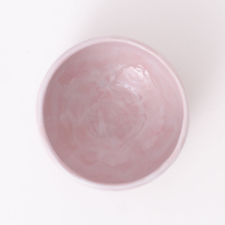 Mino Ware Sakura Pink Shino Matcha Bowl