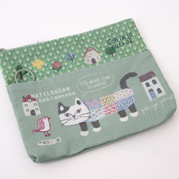 Kusuguru Japan Cat Card Holder Coin Purse Pouch