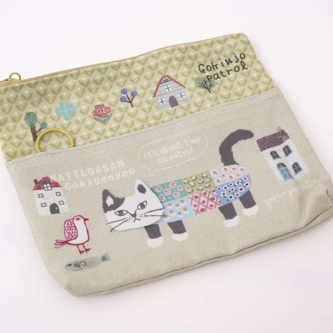 Kusuguru Japan Cat Card Holder Coin Purse Pouch