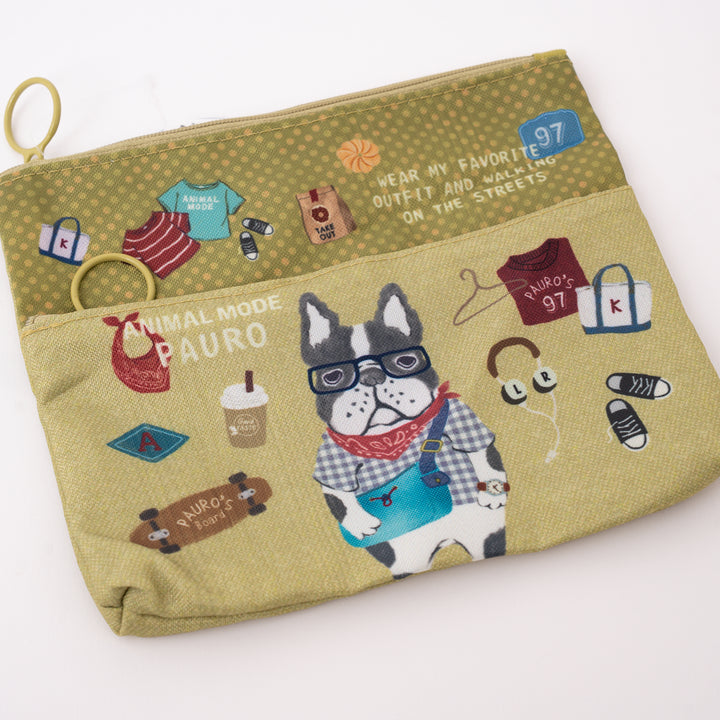 Kusuguru Japan Cat Card Holder Coin Purse Pouch