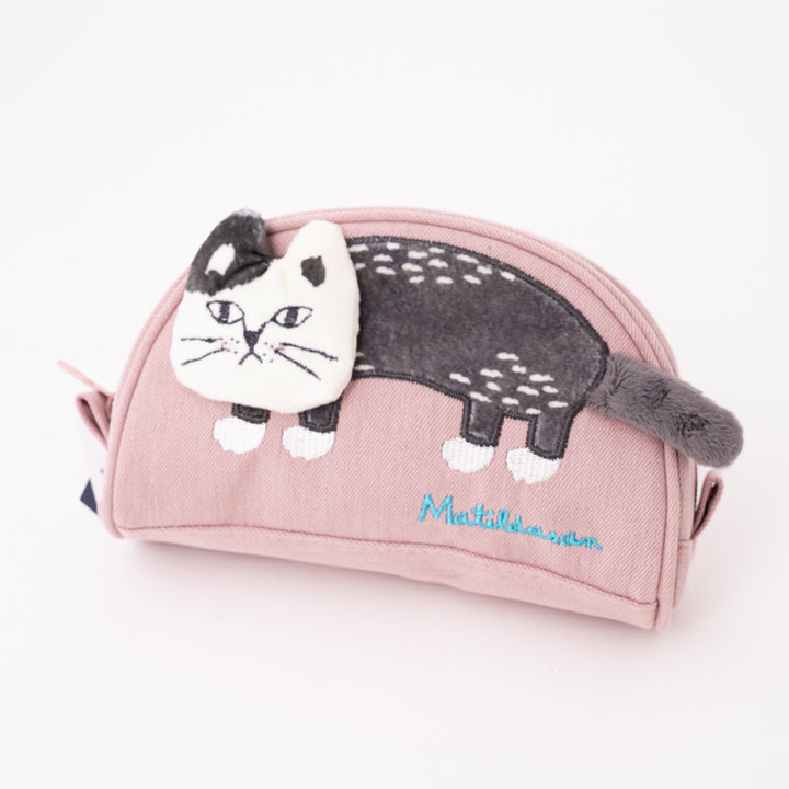 Kusuguru Japan Matildasan Cat Canvas Cosmetic Pouch Organize