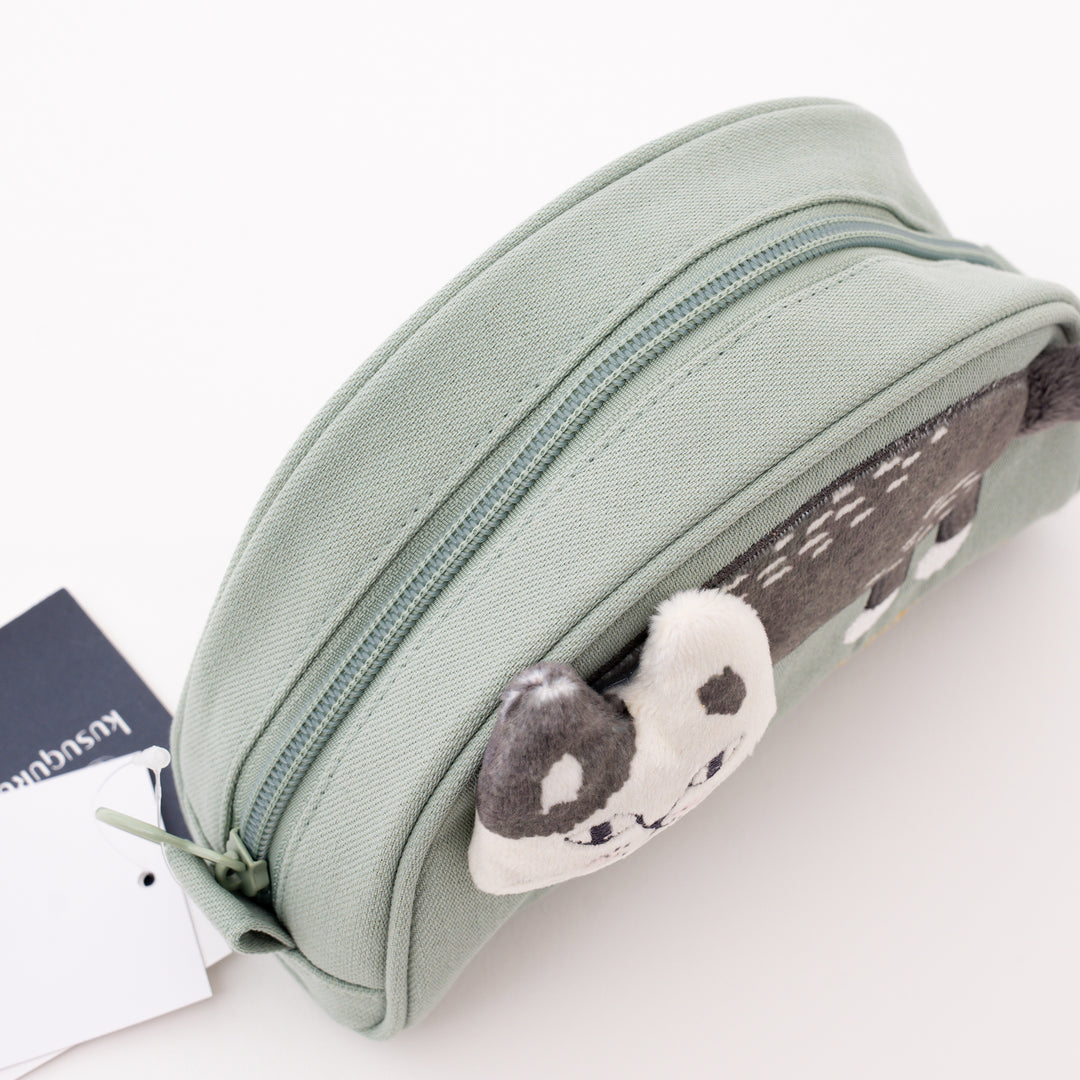 Kusuguru Japan Matildasan Cat Canvas Cosmetic Pouch Organize