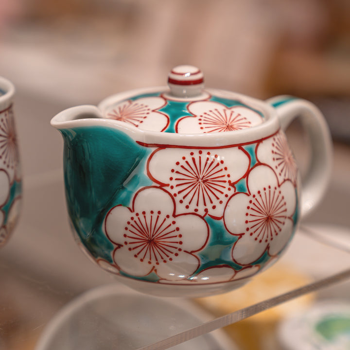 Kutani Plum Blossom Teapot Set