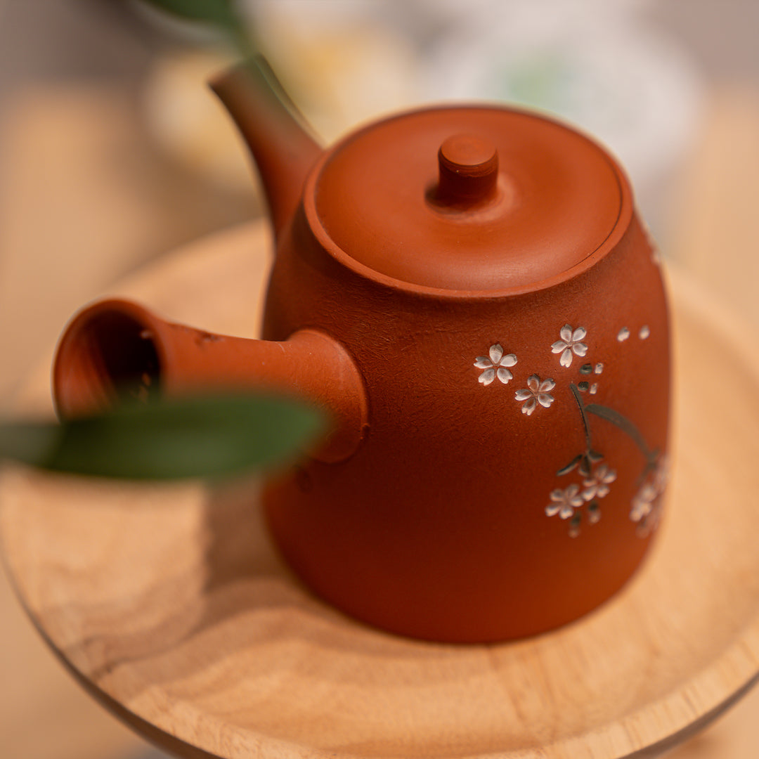 Handmade Tokoname Yaki Japanese Kyusu Teapot - 190cc by Aomine