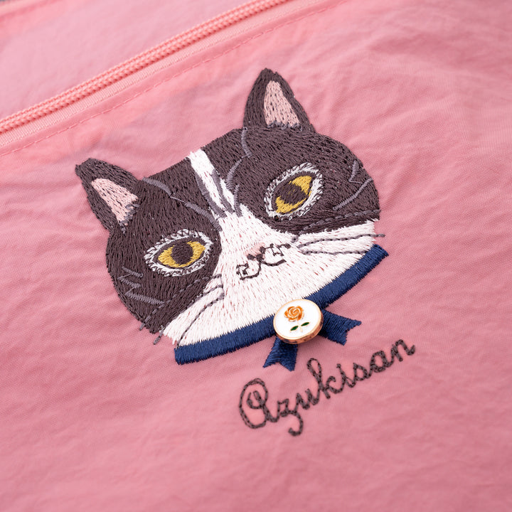 Kusuguru Japan Embroidered Cat Crossbody Bag Lightweight