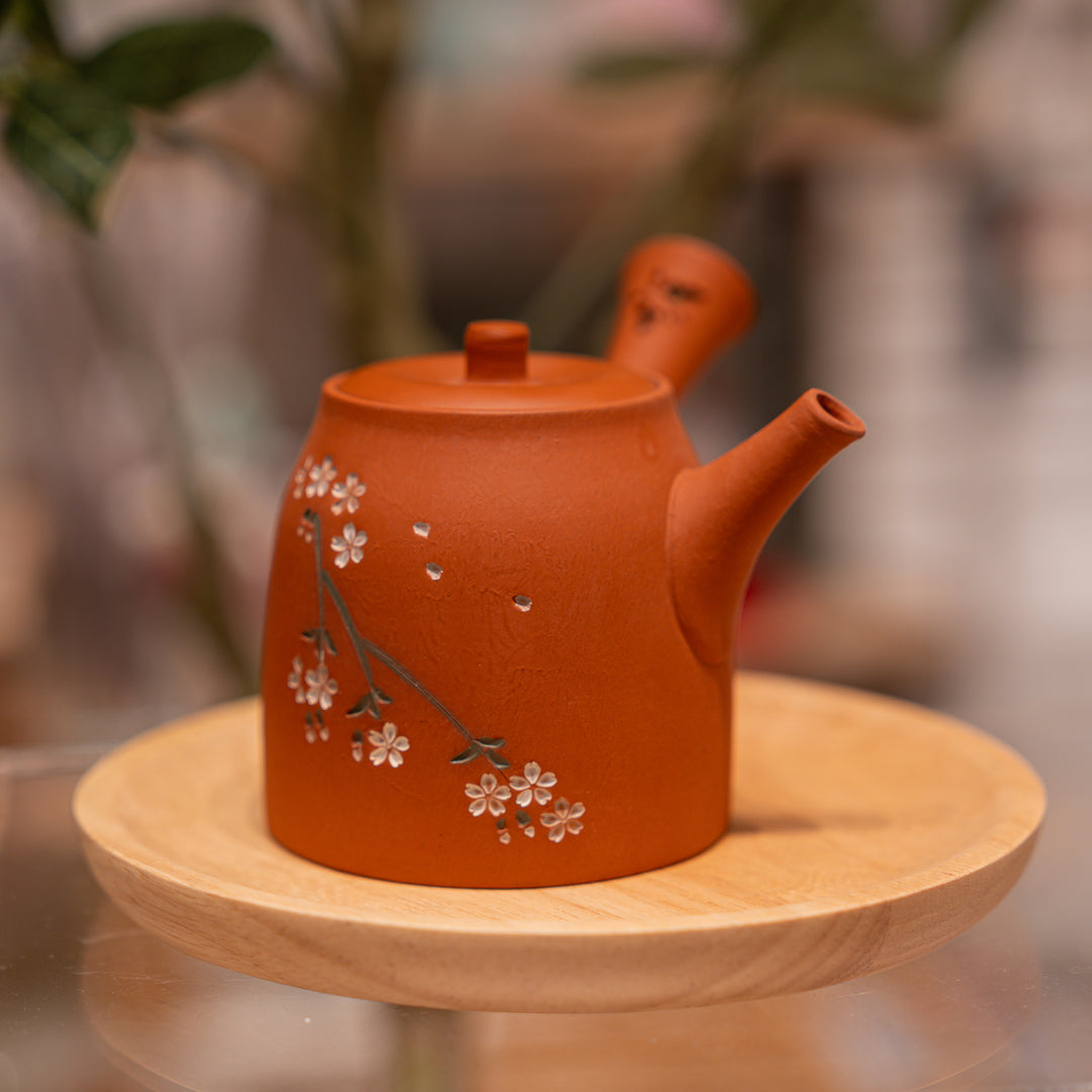 Handmade Tokoname Yaki Japanese Kyusu Teapot - 190cc by Aomine