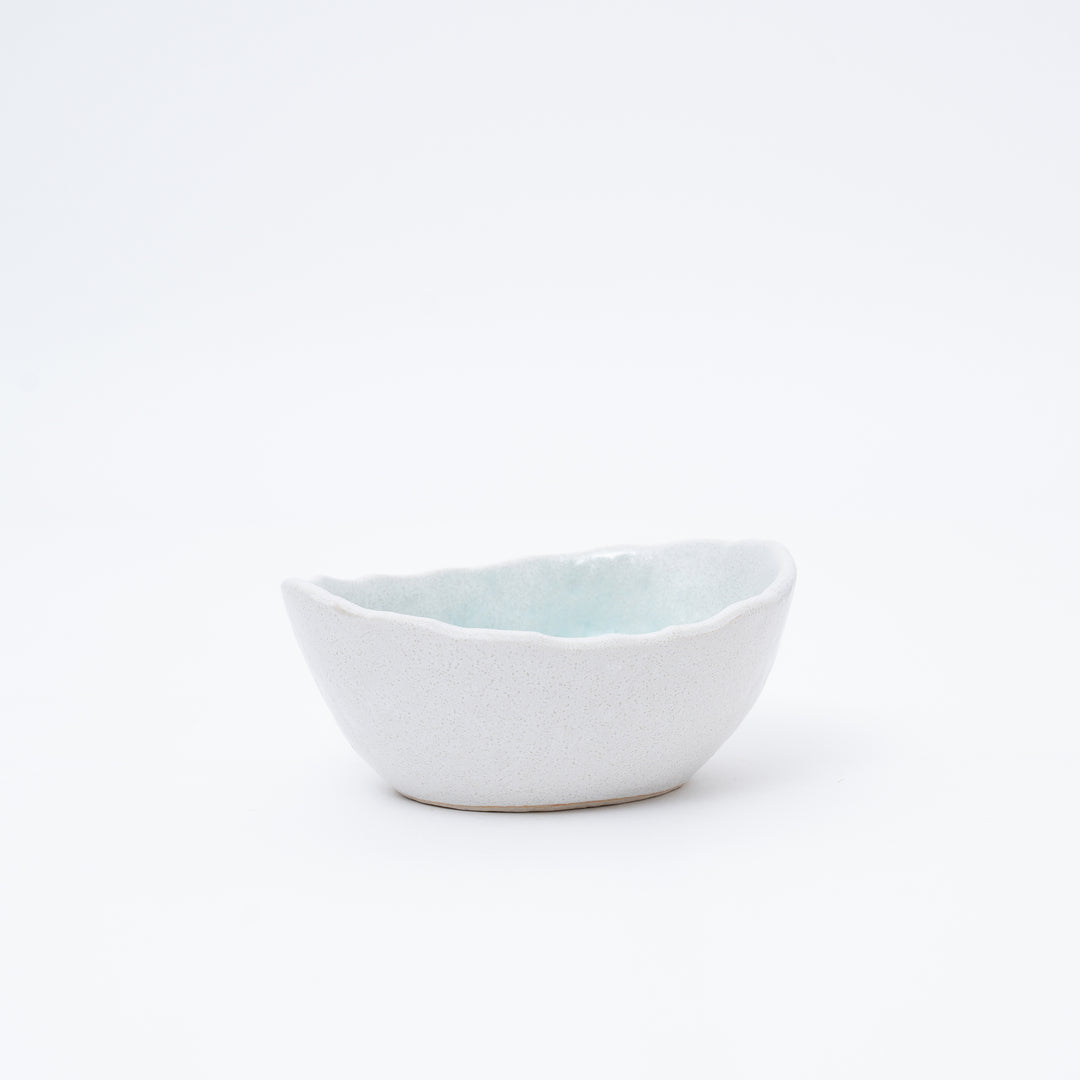 Half-Moon White Blue Small Bowl