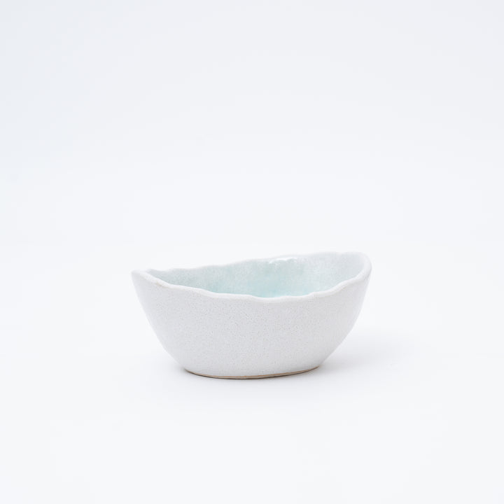 Half-Moon White Blue Small Bowl