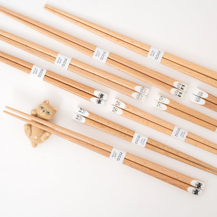 Natural Wooden Animal Chopsticks
