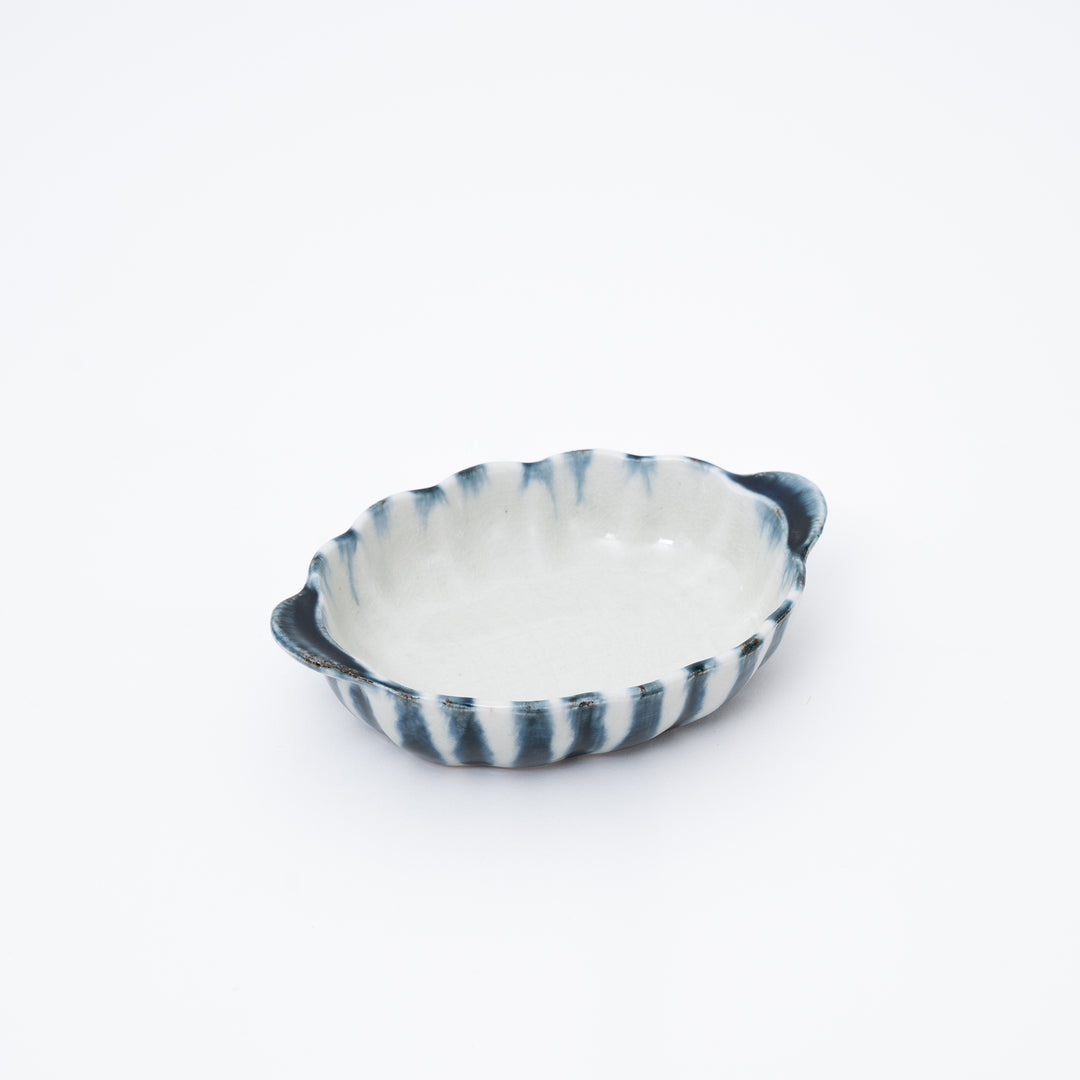 Handmade Ten Tokusa Small Bowl with Handle