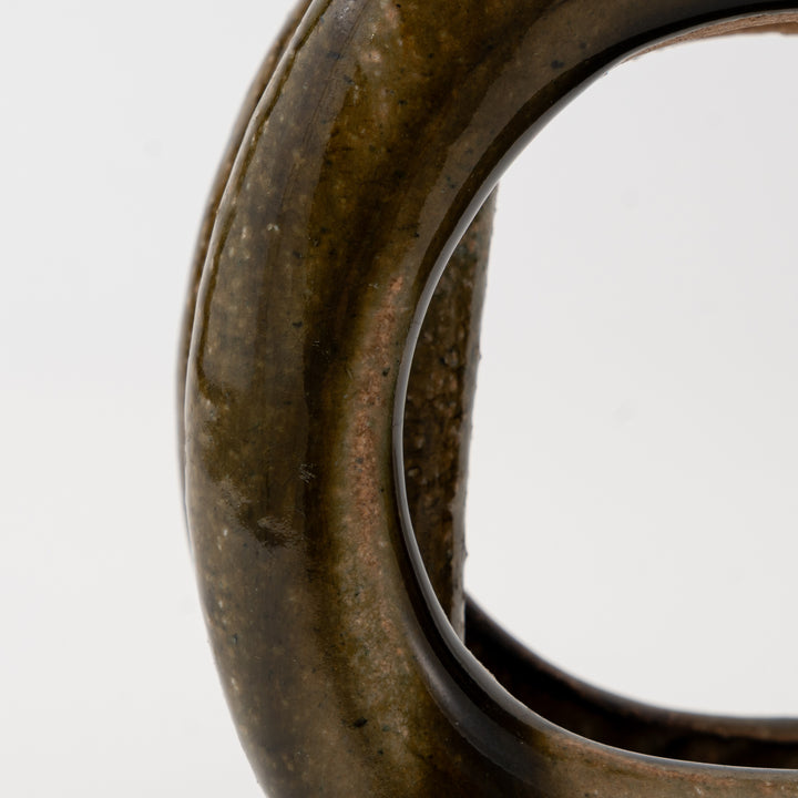 Shigaraki Ware Mini Vase – Olive Sculptural