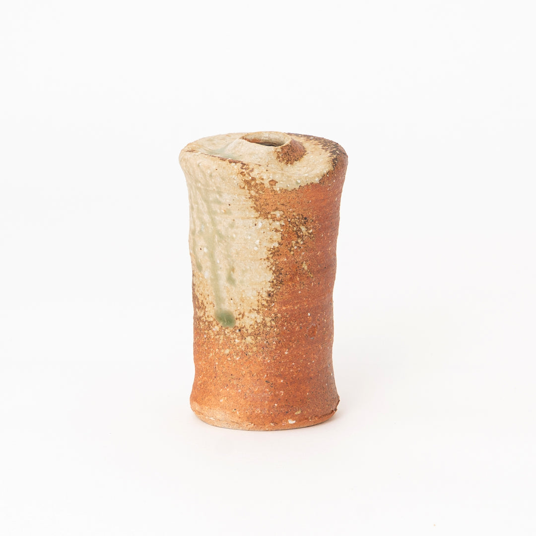 Shigaraki Ware Mini Vase – Natural Ash Glaze