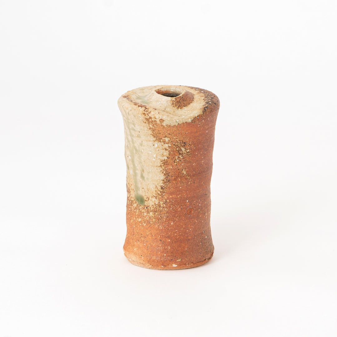 Shigaraki Ware Mini Vase – Natural Ash Glaze