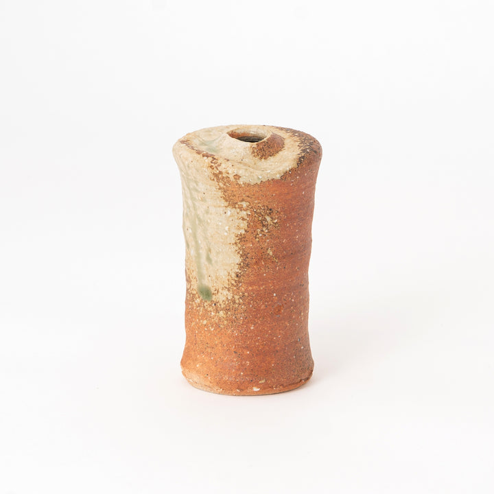 Shigaraki Ware Mini Vase – Natural Ash Glaze