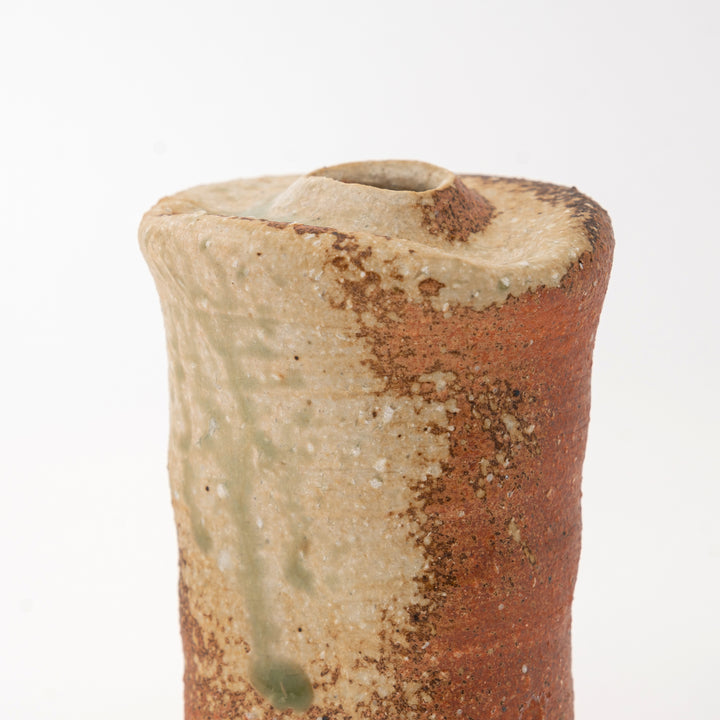 Shigaraki Ware Mini Vase – Natural Ash Glaze