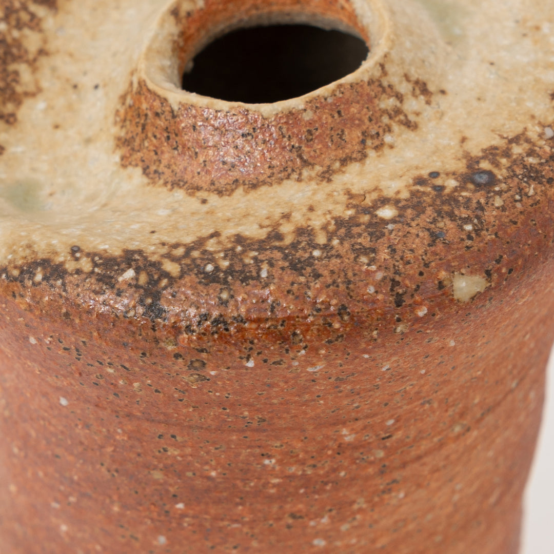 Shigaraki Ware Mini Vase – Natural Ash Glaze